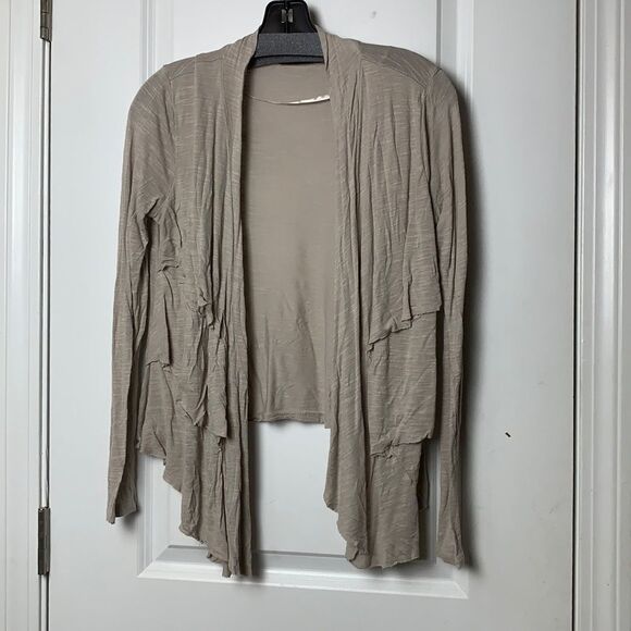 Apt. 9 Tops - APT 9 Tan Open Front Cardigan longer in front